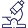 Icon representing the microscope analysis stage of the fluorescence in situ hybridisation (FISH) protocol for FFPE samples.