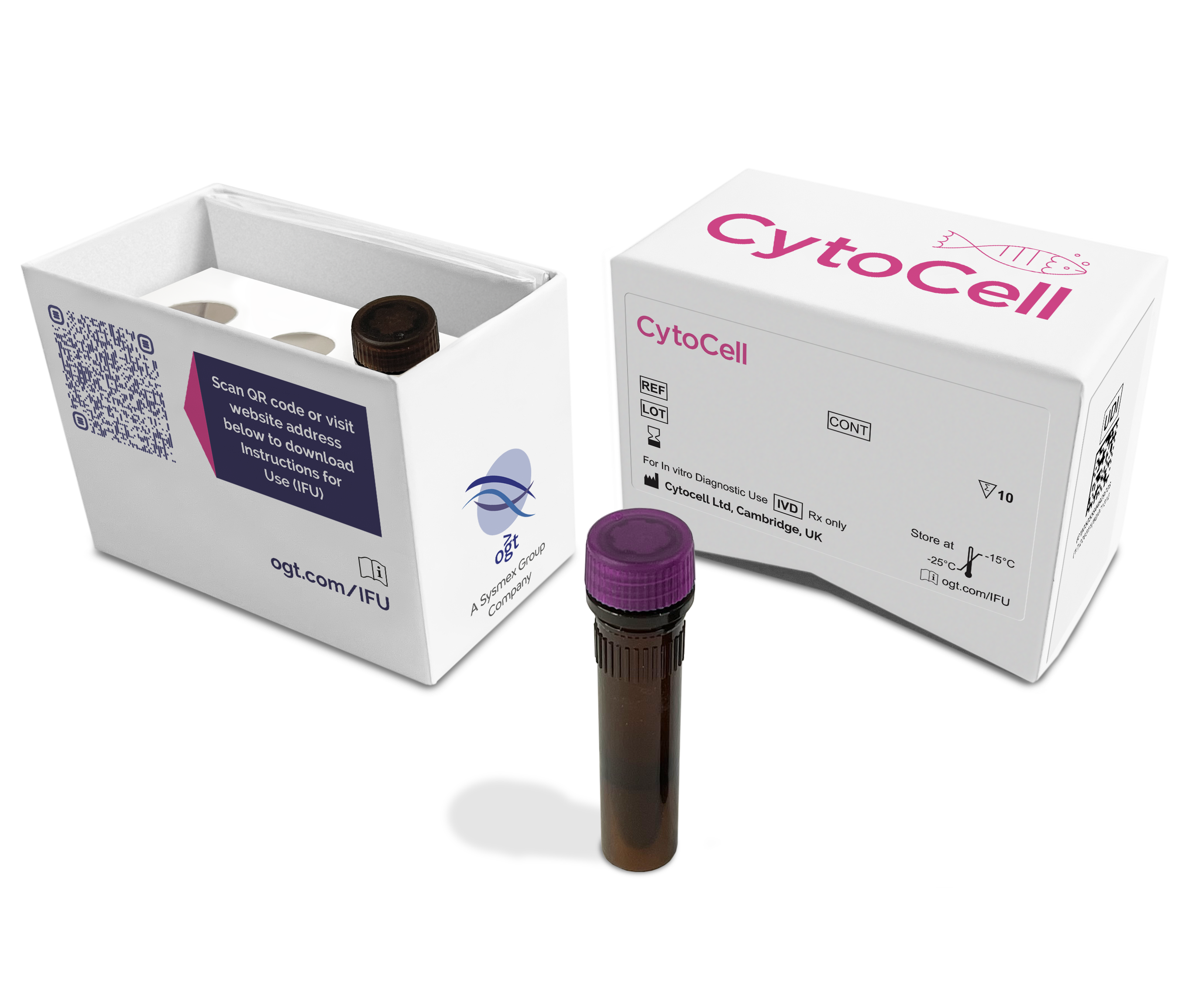 Cytocell FDA Cleared Probe Packaging With Amber Tube TRANSPARENT